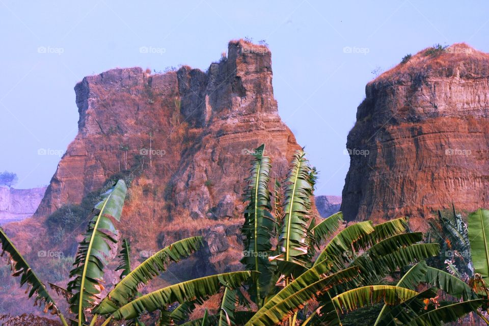 brown canyon rock in semarang, central java