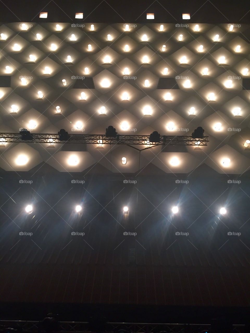 Ceiling lamps in the theatre