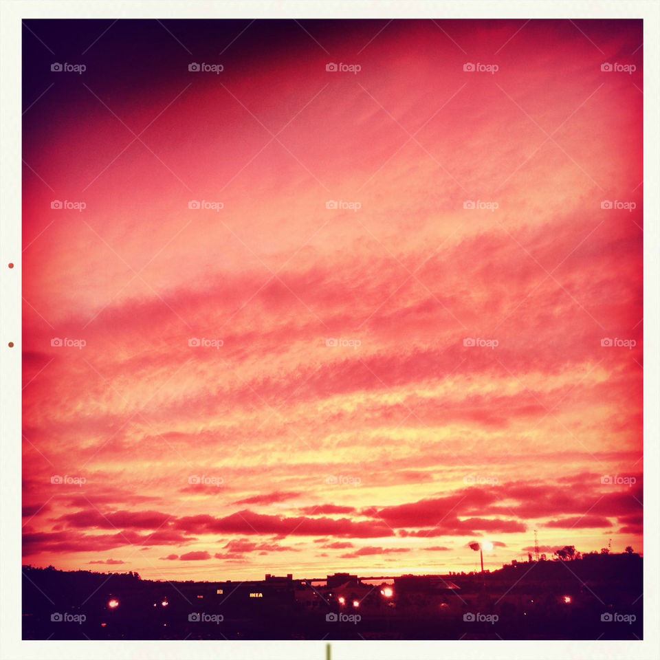 sky sunset clouds fire by gatoritis