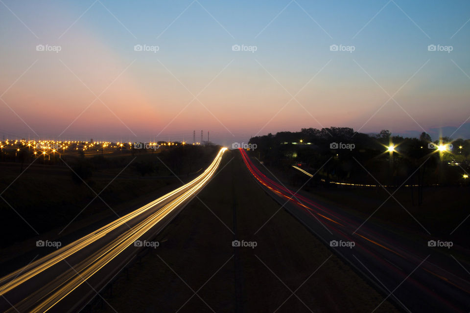 Road lightpaint