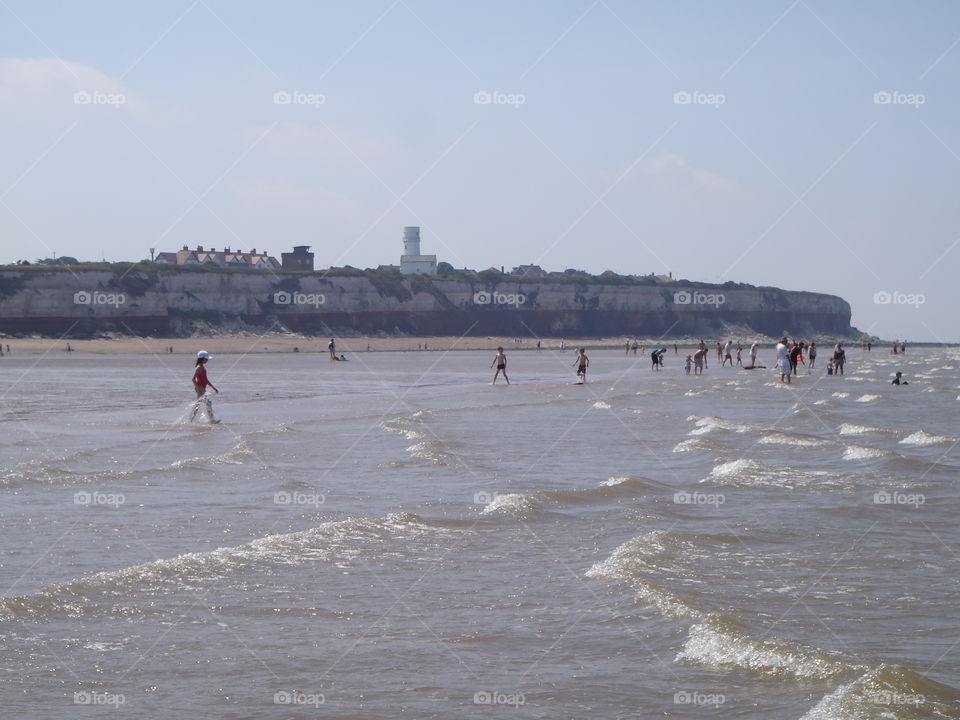 Old Hunstanton lighthouse. From the seaside