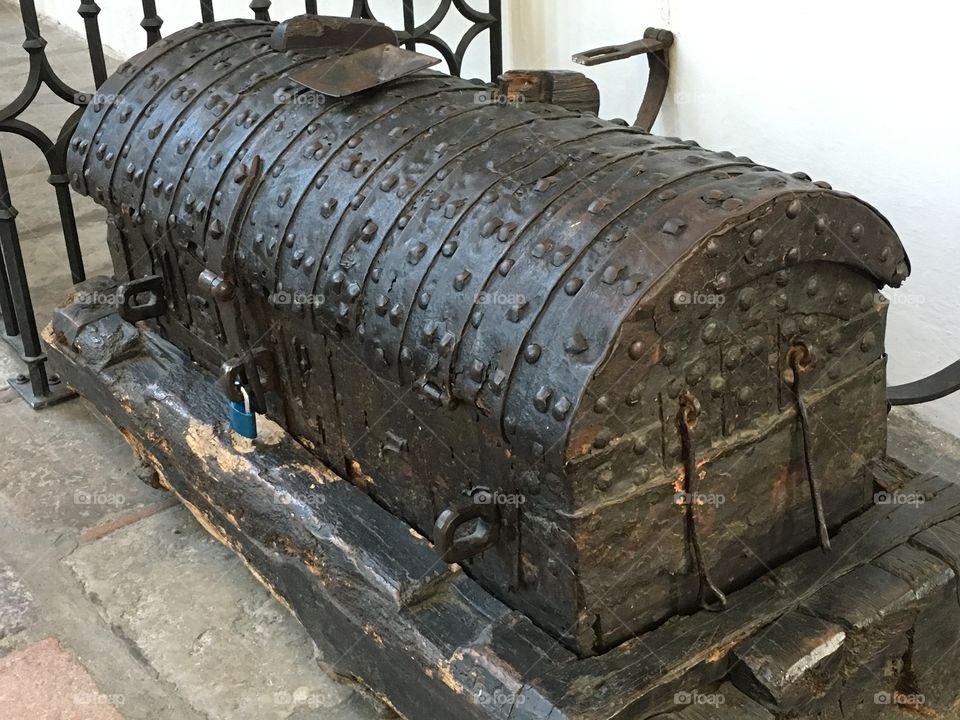 Chest in church in Gdansk, Poland 