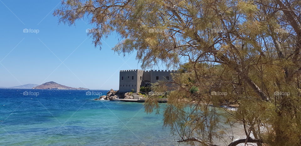 monastery next to beach