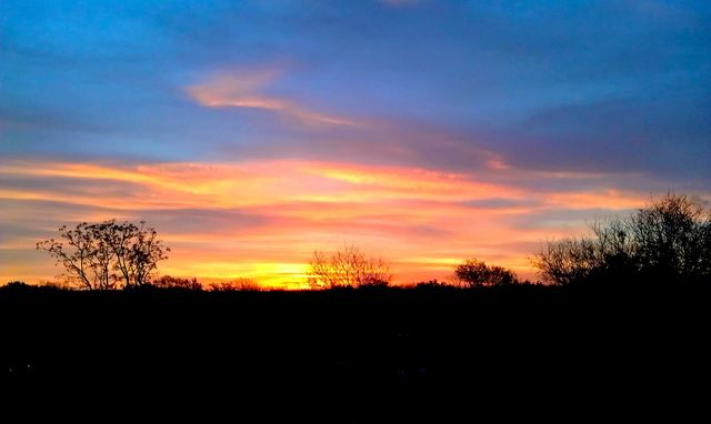 Goodnight Rainbow. The sun days goodnight with a rainbow sky. 