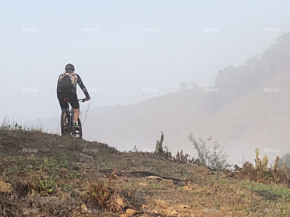 Bike climbing. 