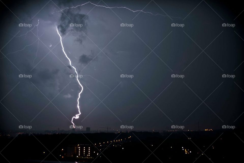 Lightning struck Amsterdam 