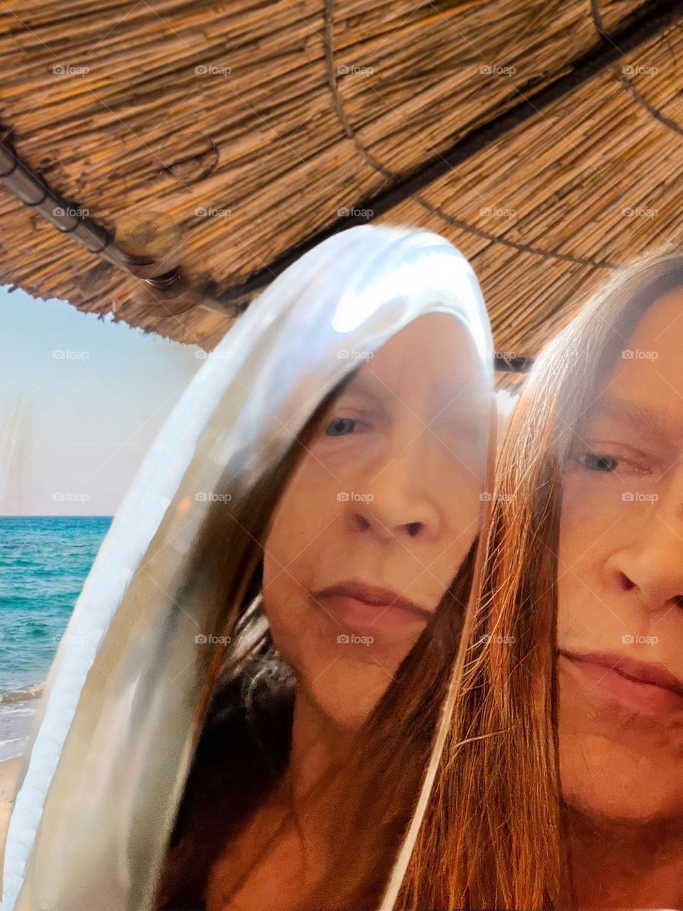 2 views in the mirror.