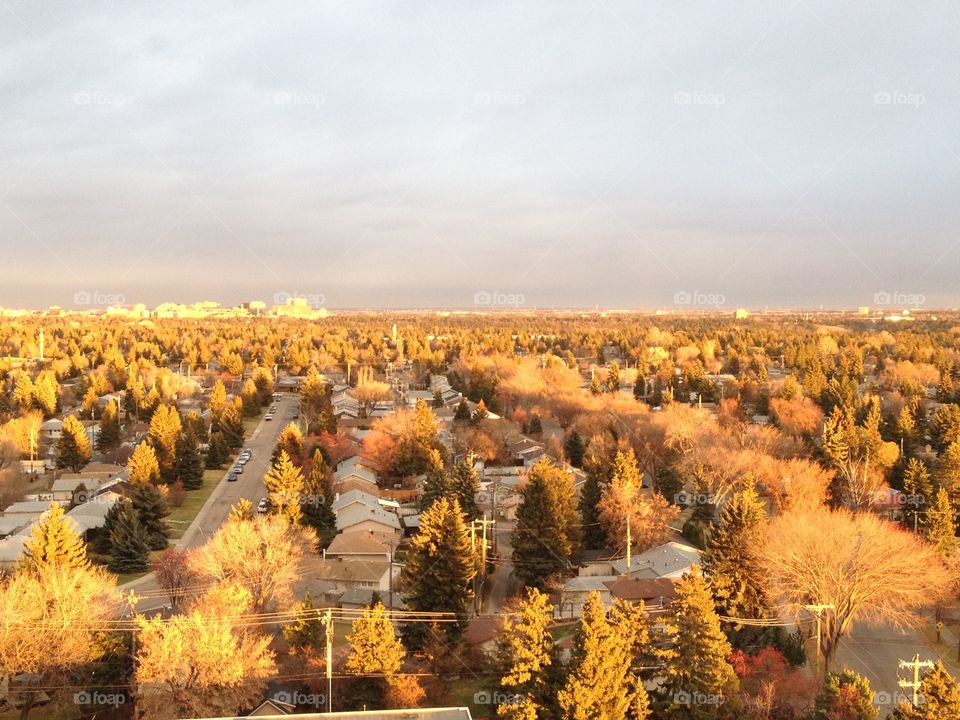 Fall Sunset.  Edmonton, Alberta.