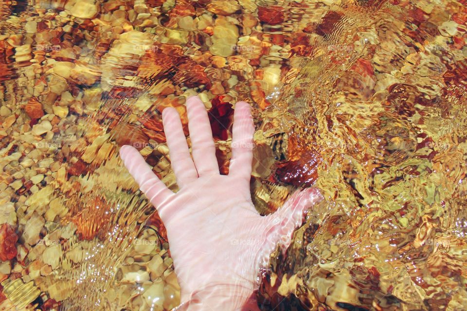 River with crystal clear water