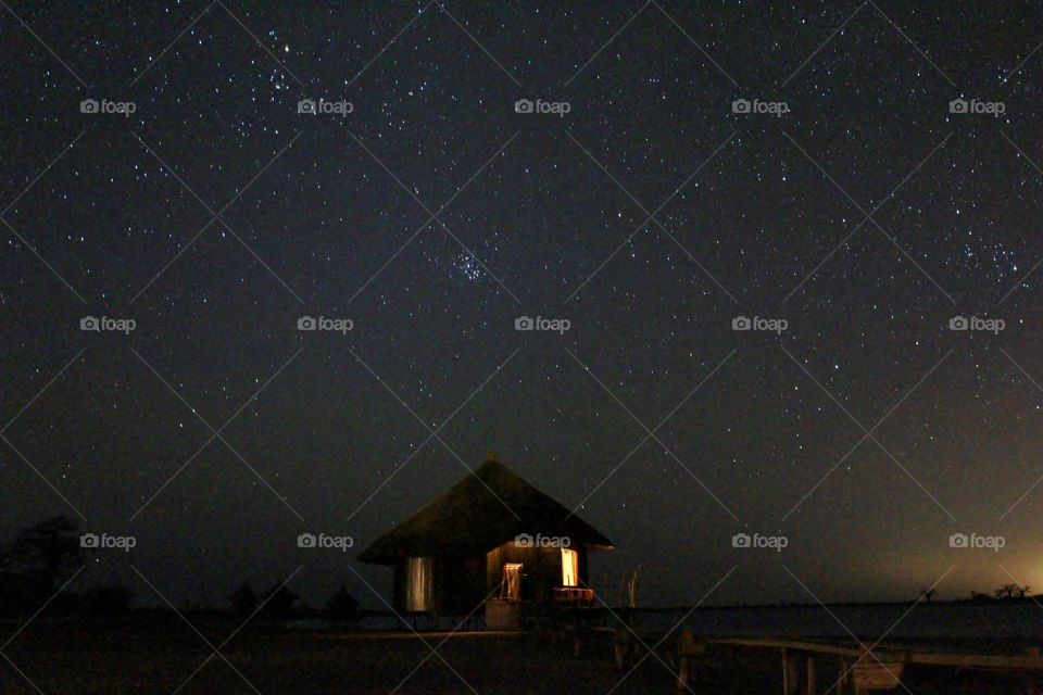 Small hut with thousands of stars