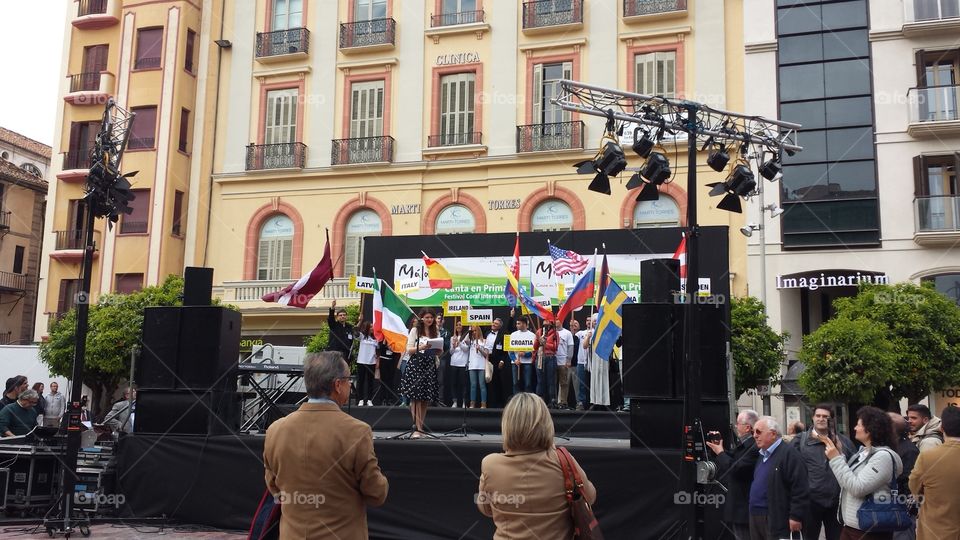 Singing competition in Malaga, Spain.  My choir won second place :)