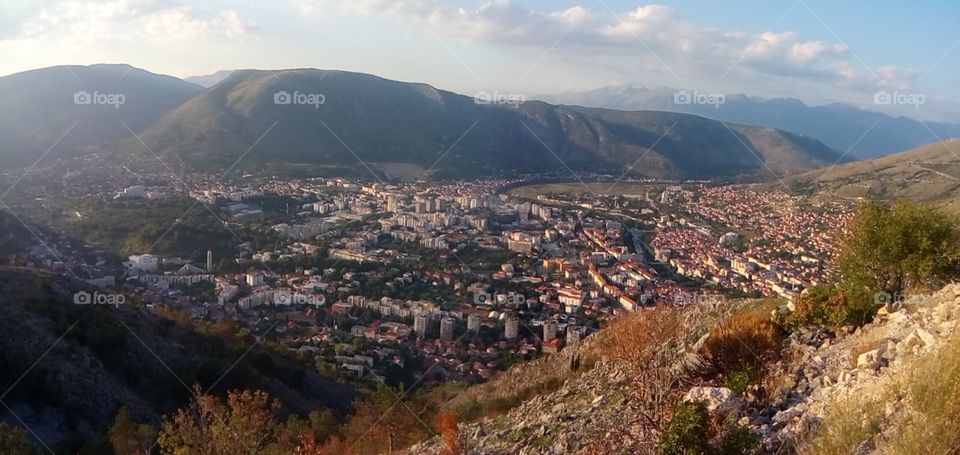 Mostar panorama. Panorama Mostar.