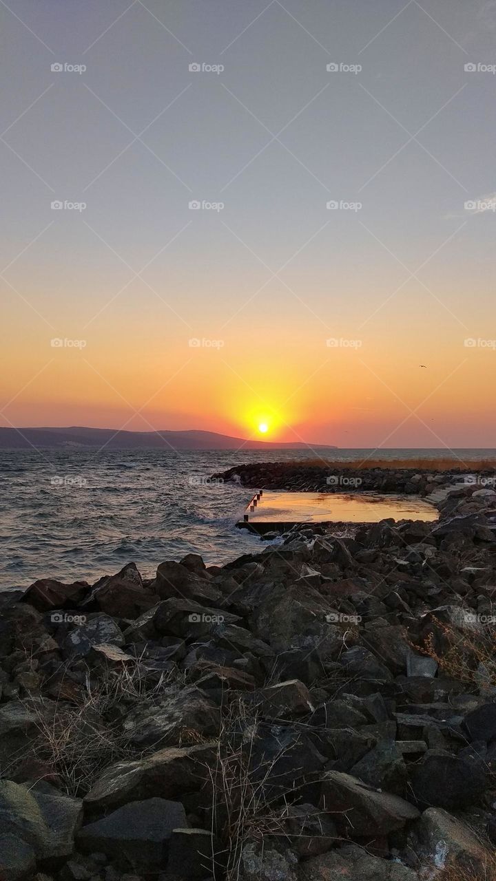 Sunrise on the Black Sea Bulgaria Nessebar