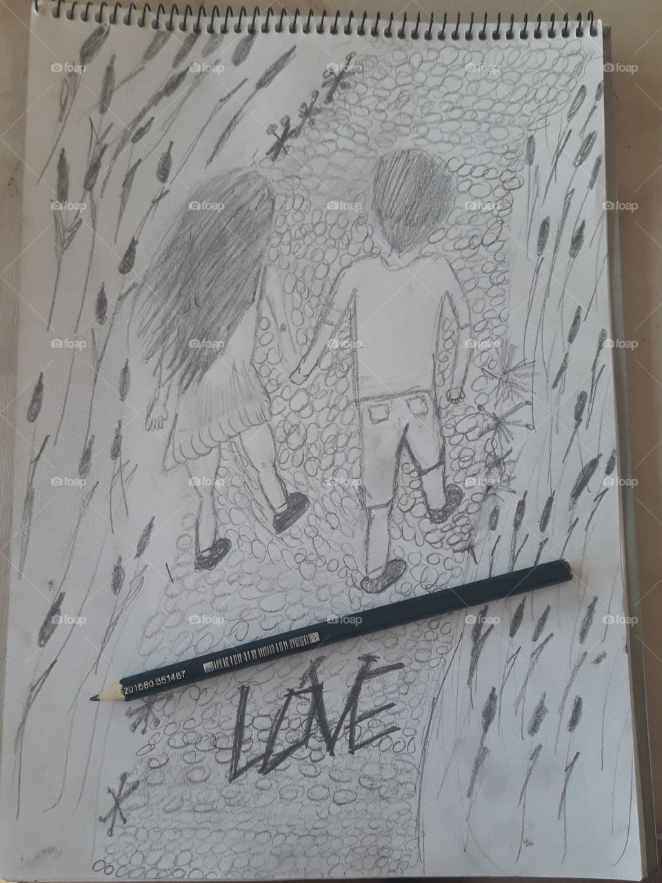 drawing romance love
