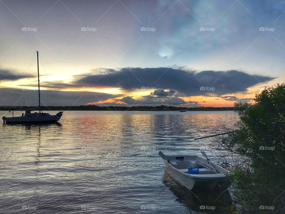 Sunset over Intracoastal Waterway