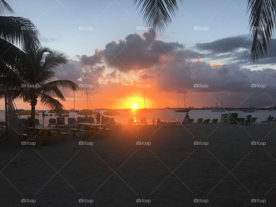 Sunset in Saint Maarten
