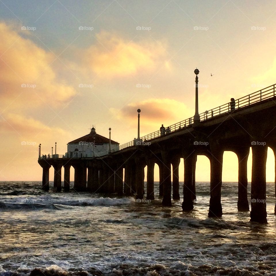 Sunset in Manhattan Beach. Sunset in Manhattan Beach