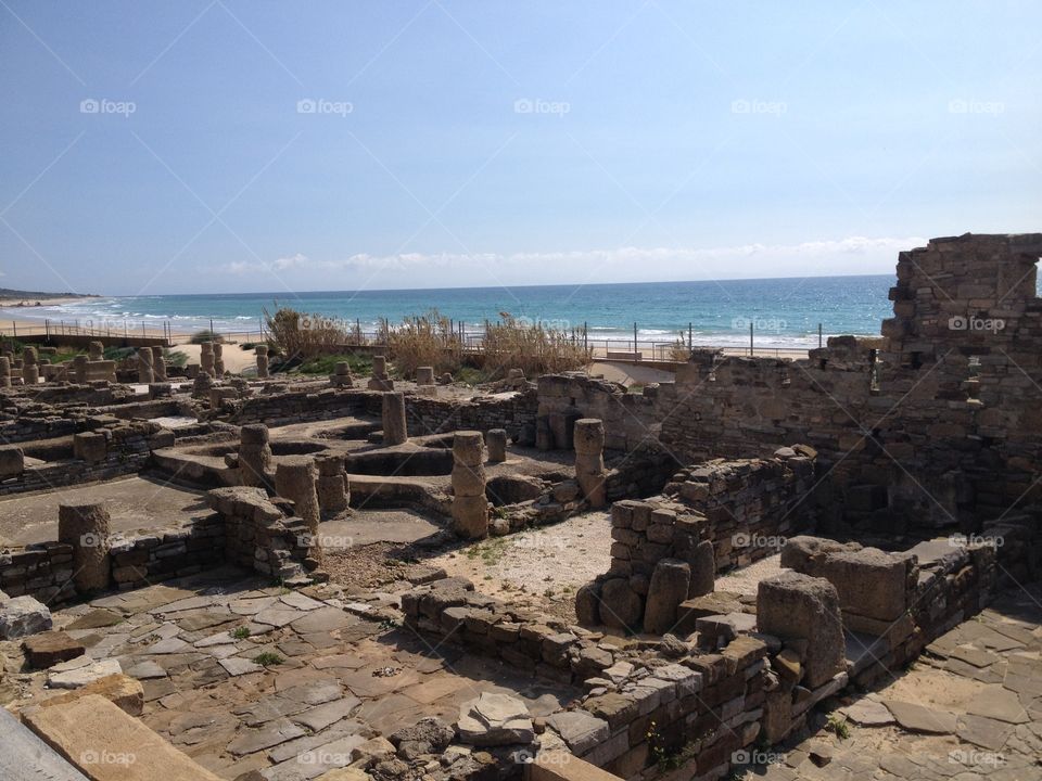 Ancient ruins at the beach 