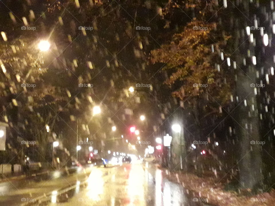 pluie sur le boulevard