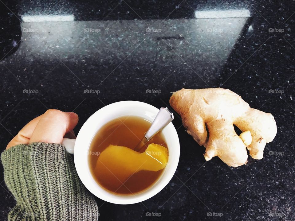 Ginger tea for a cold day🤧