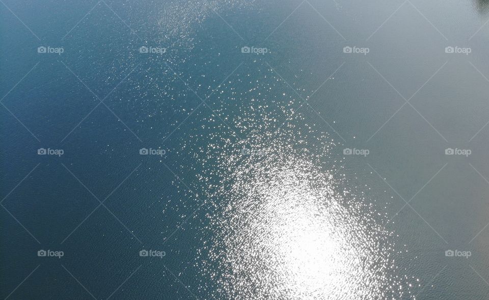 Perfect blue view from above the lake.