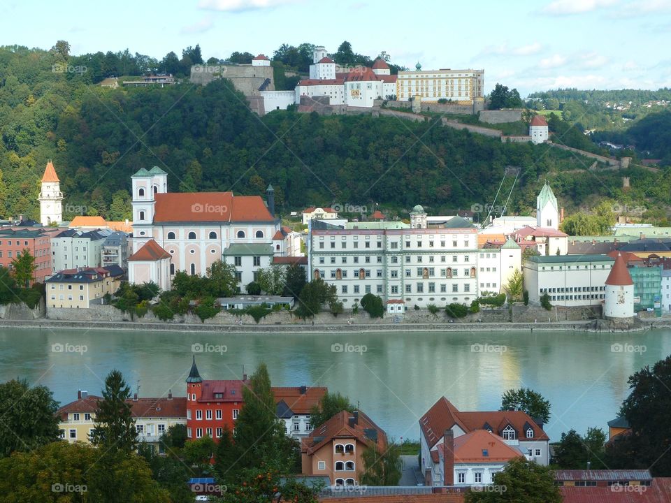 Passau/ Bavarian town / Blue Danube River