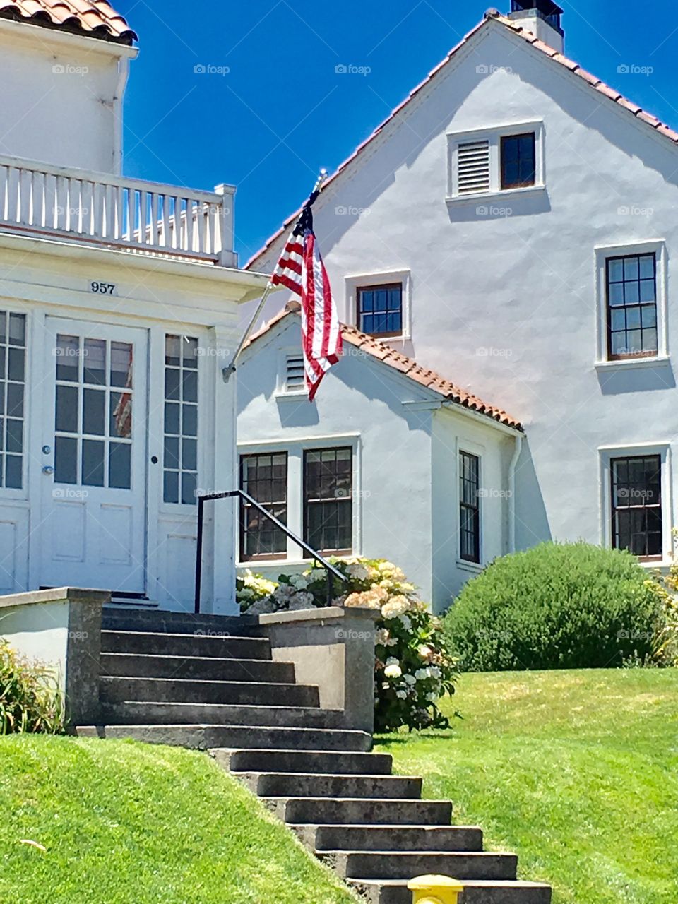 Home and flag