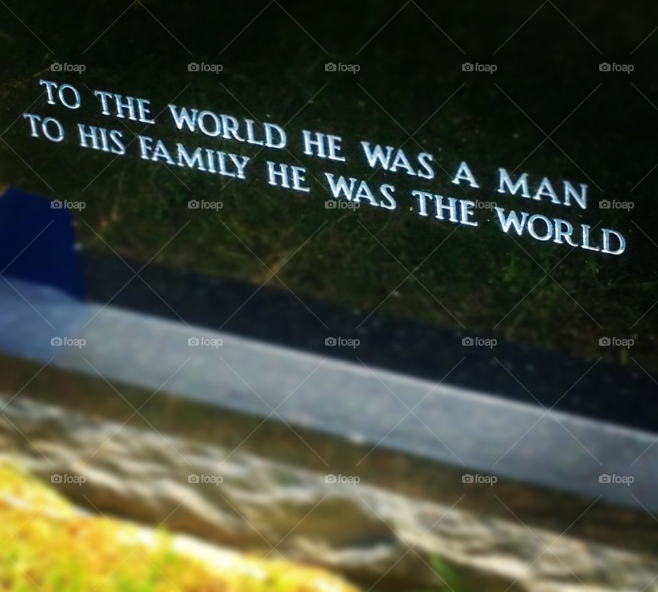 Quote on a tombstone