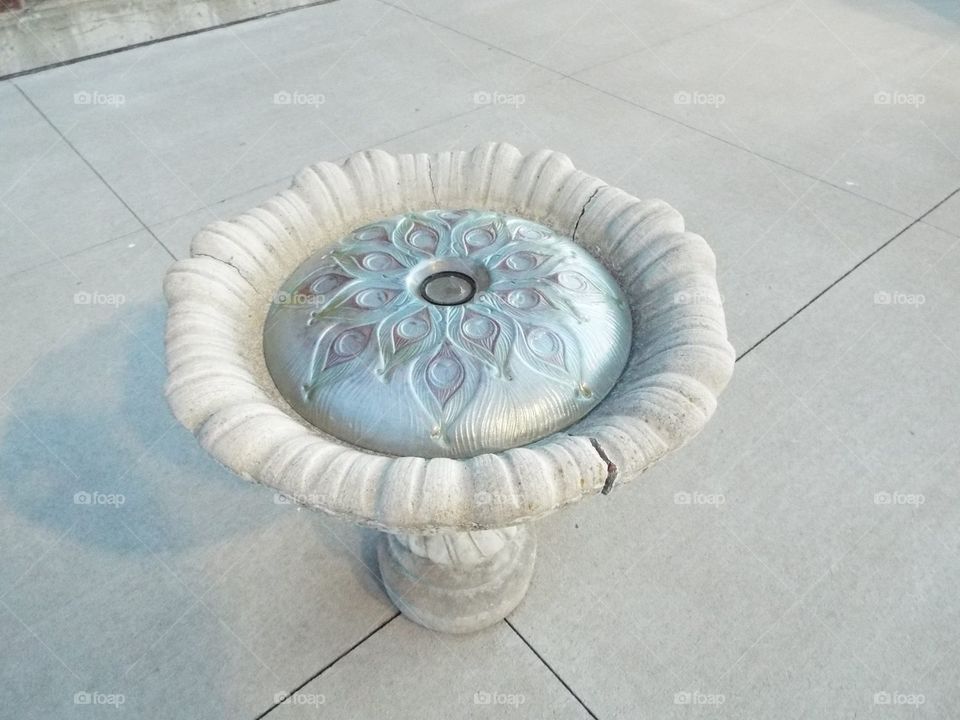 Old bird bath