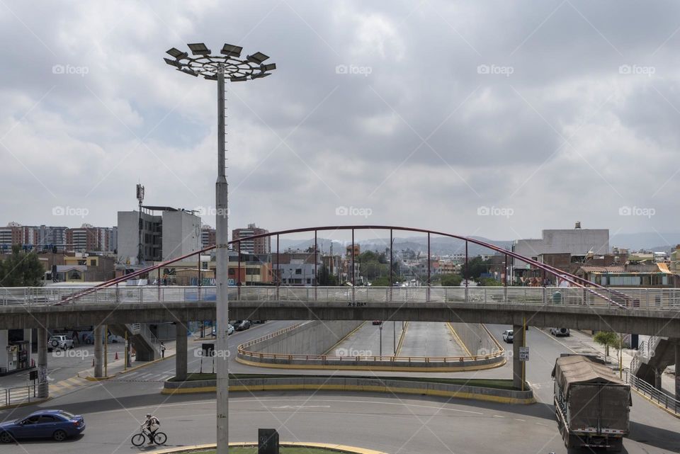 City highway. Avenue for traffic of cars and people