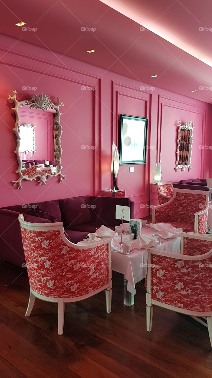 Luxury Pink room hotel wes anderson