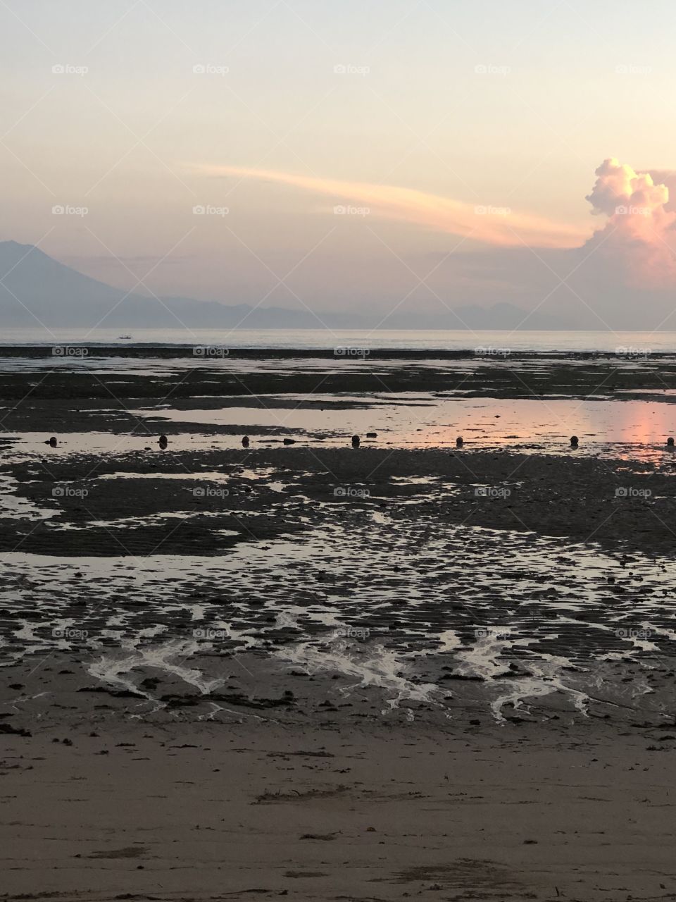 Sunrises on the beaches of Nusa Dua, Bali, Indonesia. 