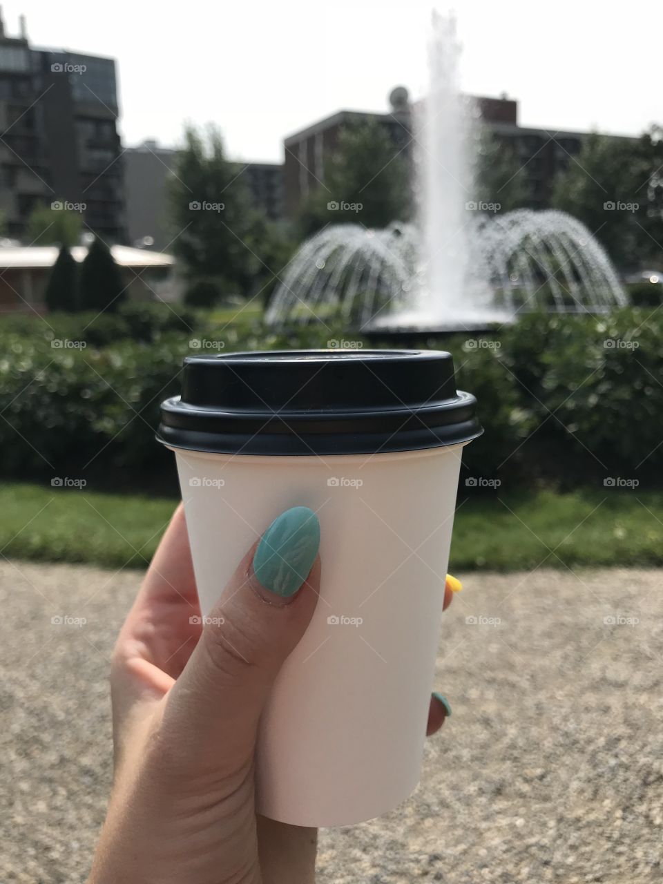 Nothing like taking in the colorful view with your morning coffee. Enjoying the sights downtown.