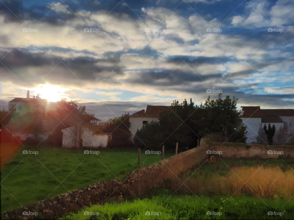 The sun in the frame