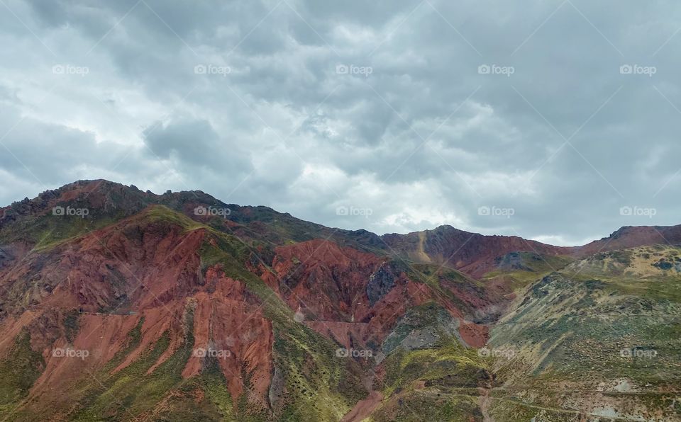 Colorful mountains Peru 