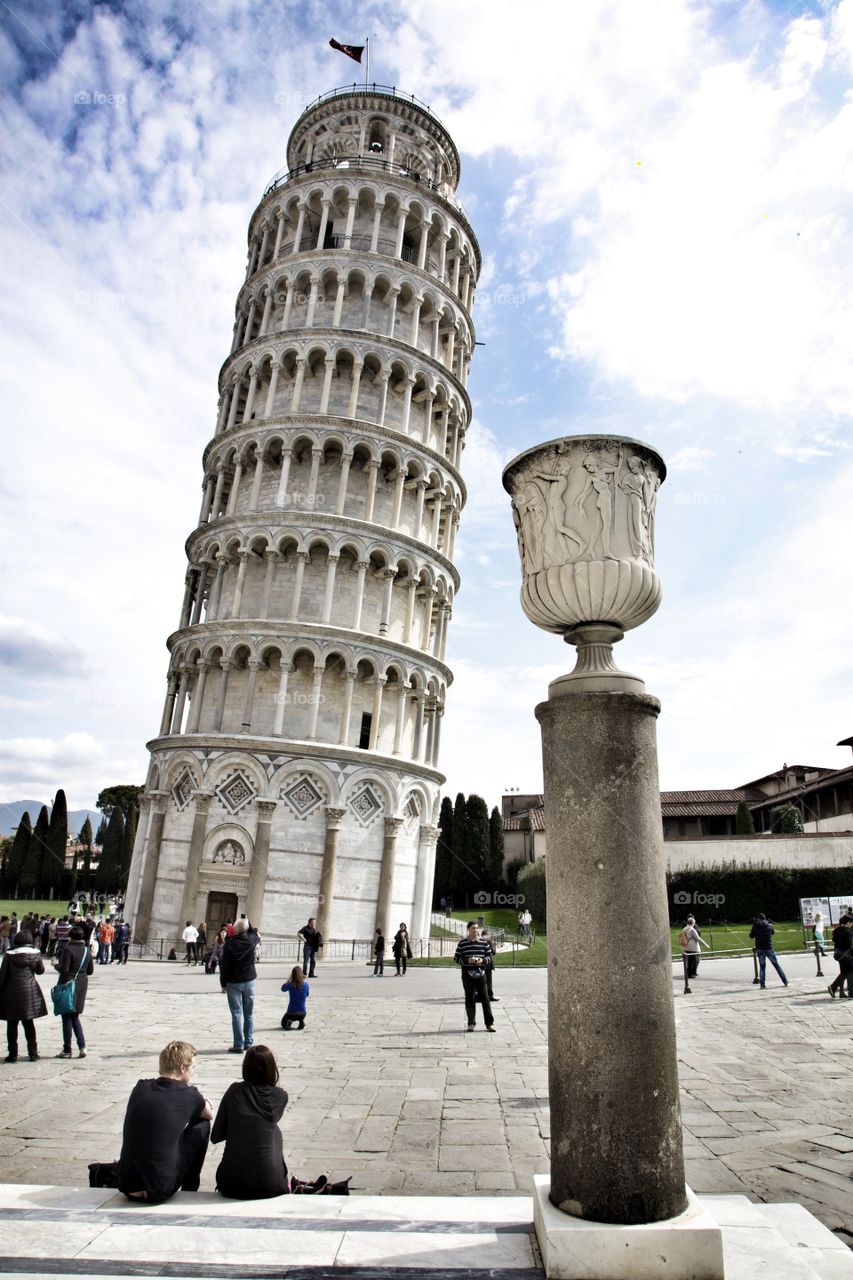 Leaning tower in Pisa. 