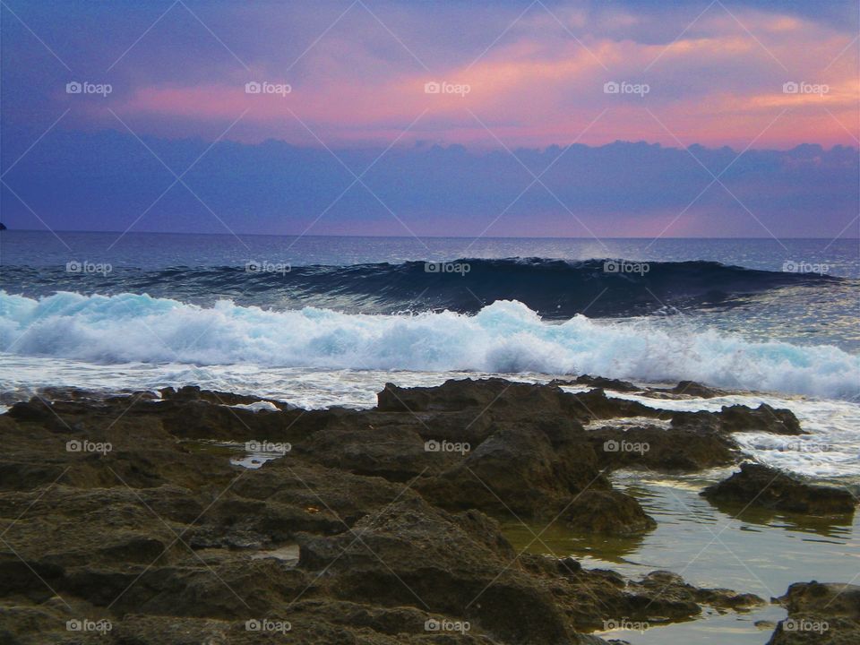 Waves in the sea (Palinuro - Italy ).