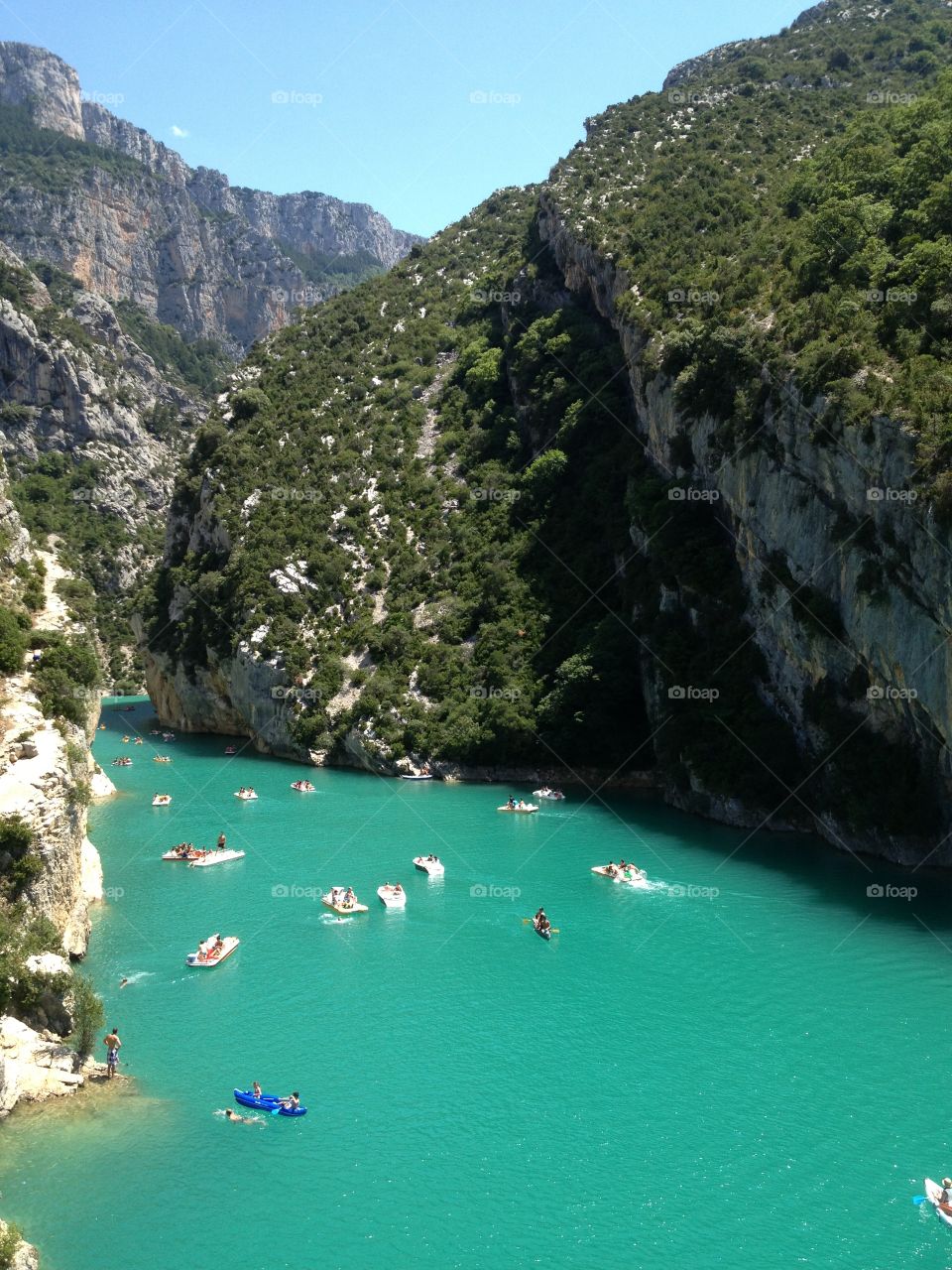 The lake . The lake in France which is called lac de sainte croix in verdon, France 