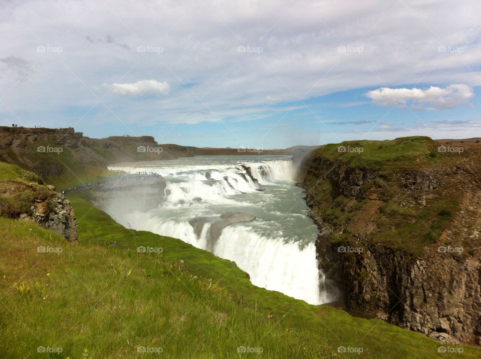 waterfall circle golden iceland by lafaeverte