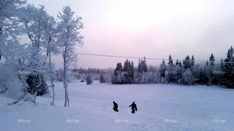 Playing in the cold