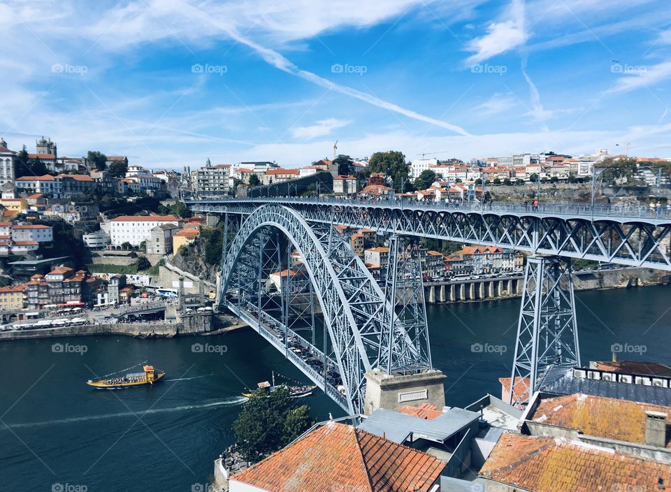 Bridge over Douro Rive in Portugal 