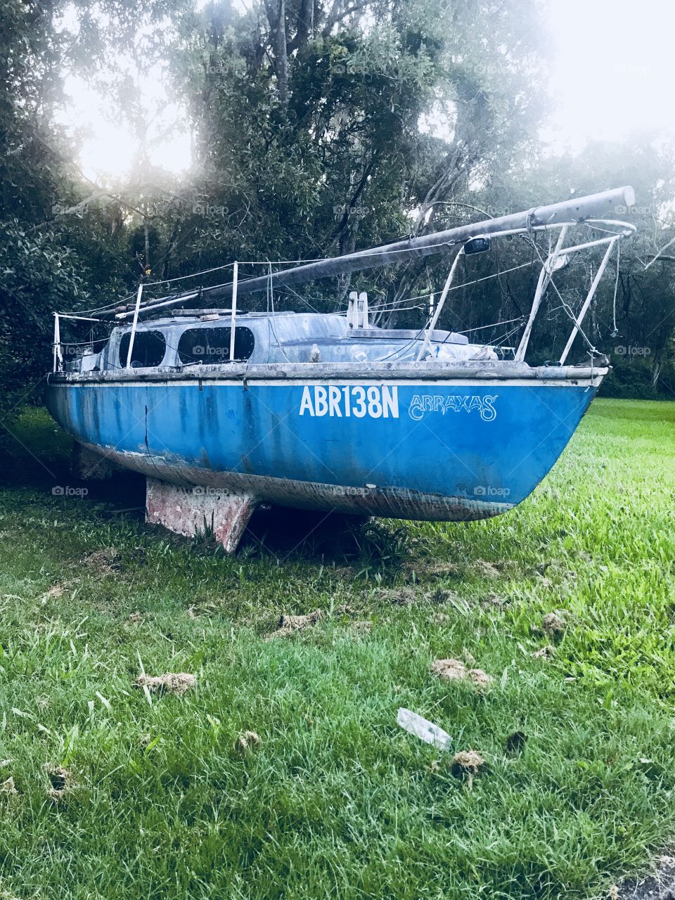 The old boat waits to sail again. It’s been 20 years since she felt the ocean, her owner is still optimistic she’ll see the sea again..... one day perhaps. 