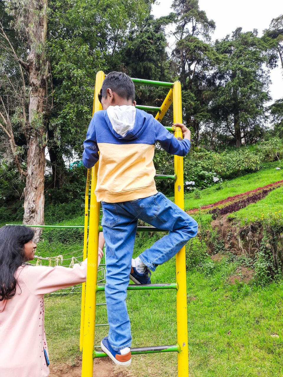 Children playing in the Park during Summer