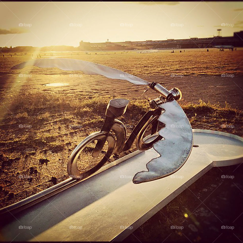 Flying to the sun. Taken at former Tempelhof Airport in Berlin, while looking for a way to reach the sun. 
