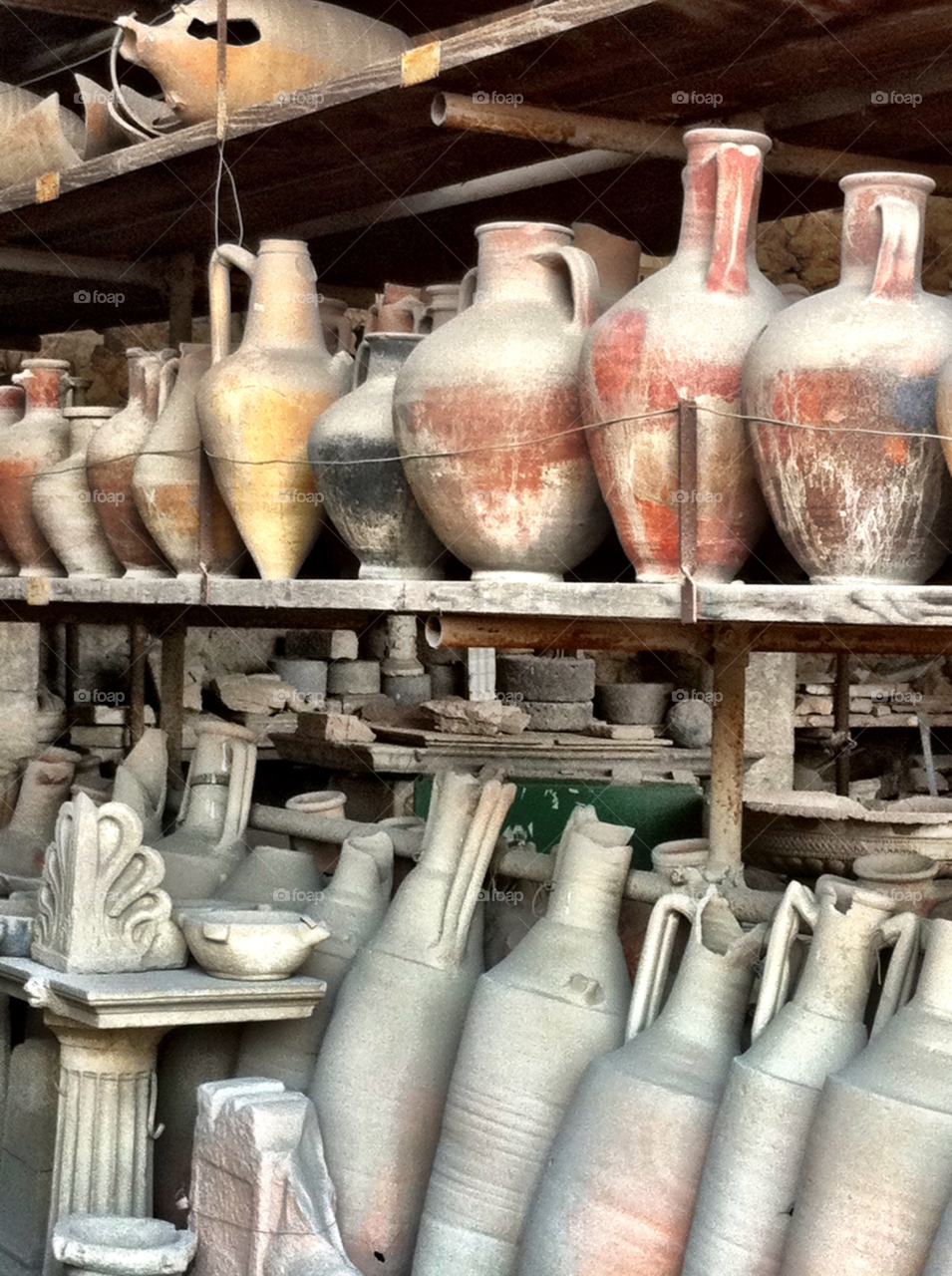 pompeii artefacts vesuvius jugs by bobmca1