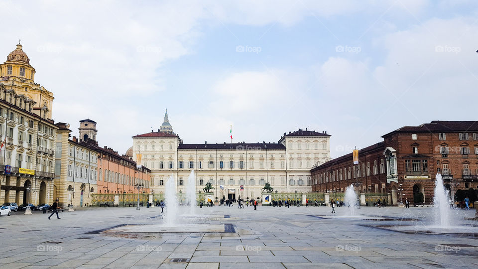 Square Castello in Turin in Italy