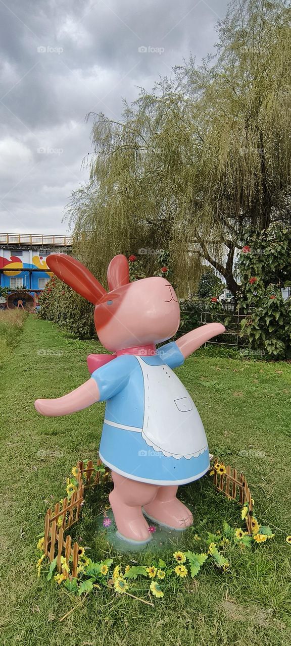 the rabbit in the park
