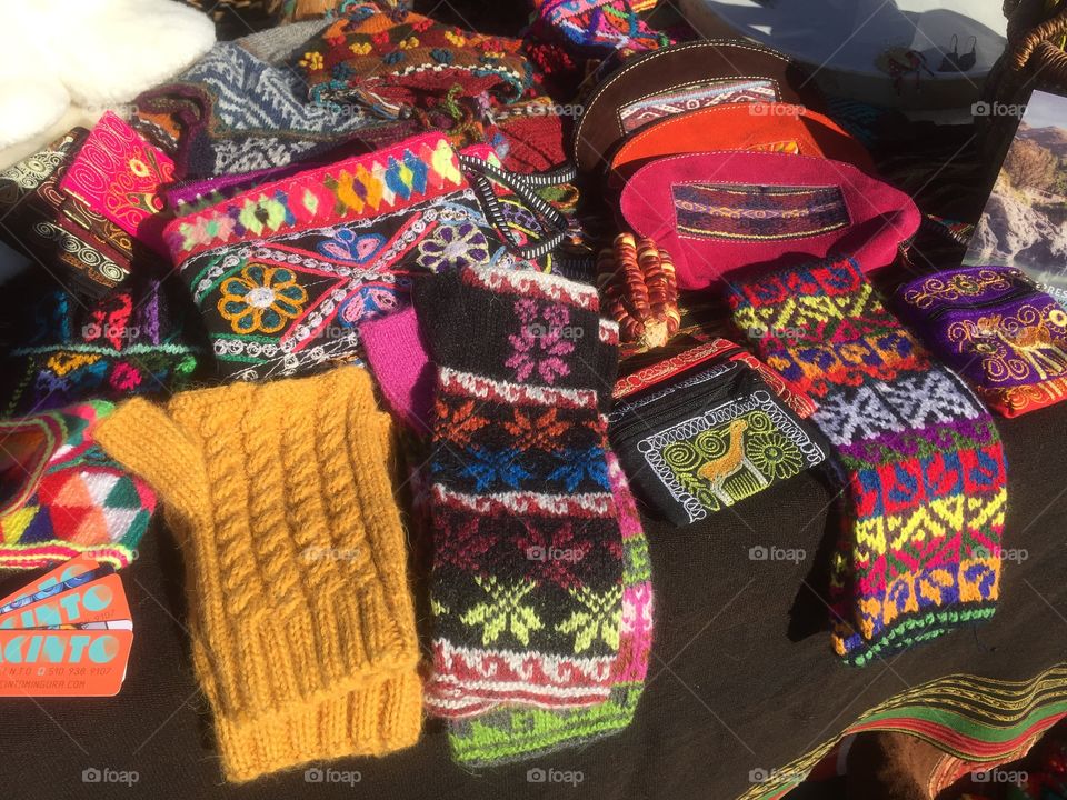 Colorful crafts from Peru