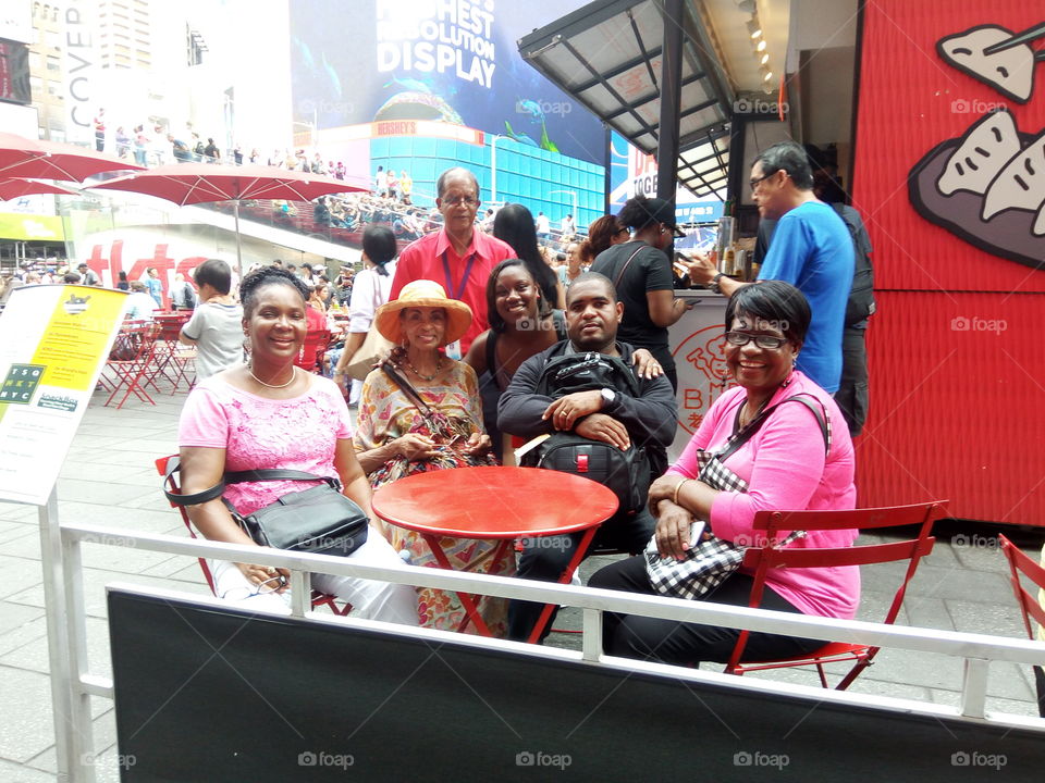 tourist taking a break