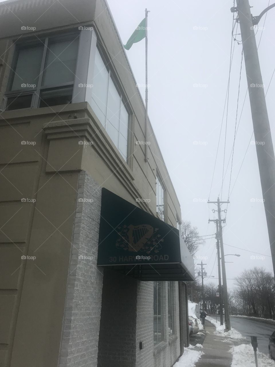 Canopy above the benevolent Irish society, founded in the 1800’s in downtown St. John’s, NL (newfoundland), Atlantic Canada. It’s a charity and non profit that does charity work peace work and other such things. Great group to book venues for events!